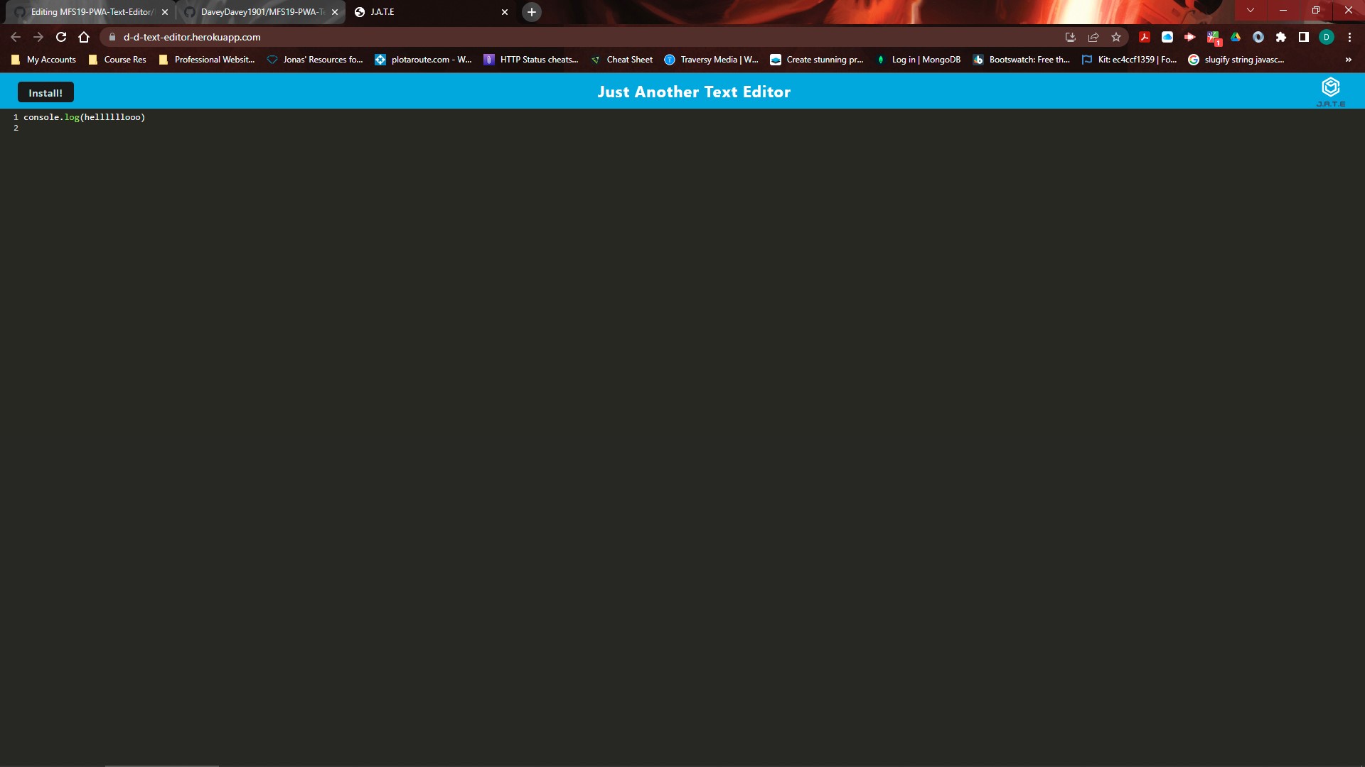 GitHub DaveyDavey1901/MFS19PWATextEditor In this project we had