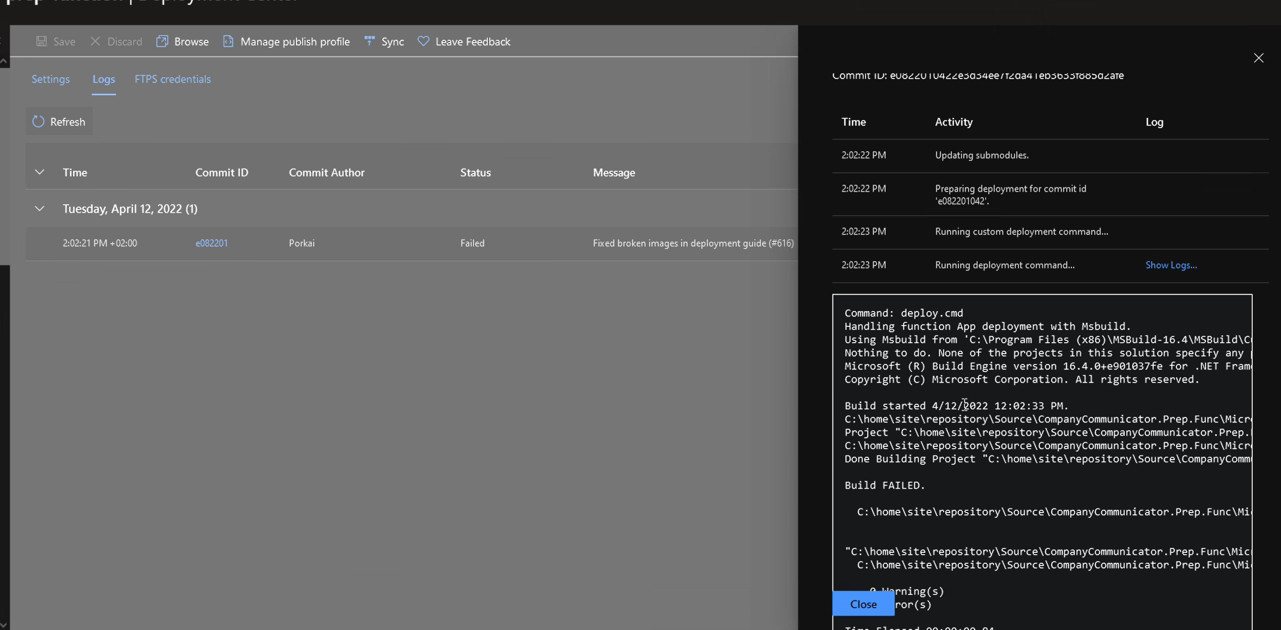 Failure while syncing the Azure Functions · Issue #695 · OfficeDev ...