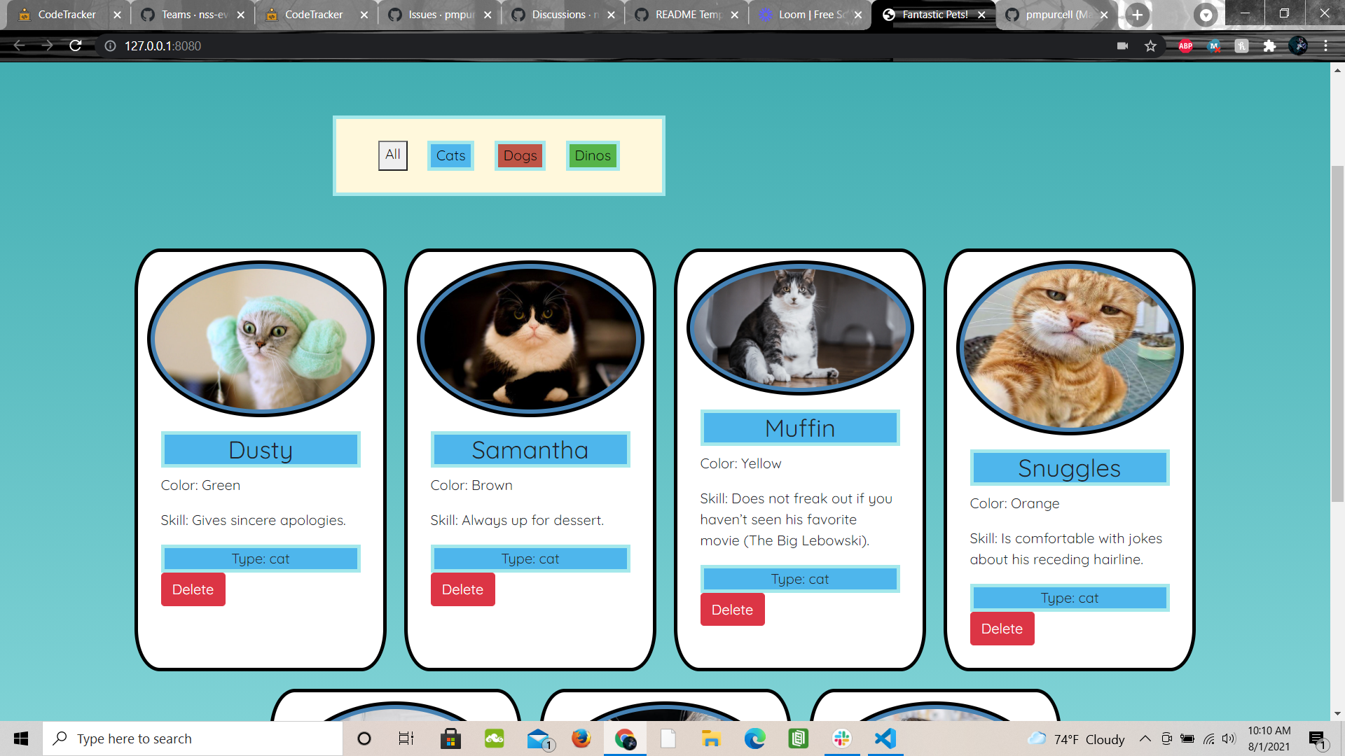 GitHub - pmpurcell/ASSIGNMENT-pet-adoption