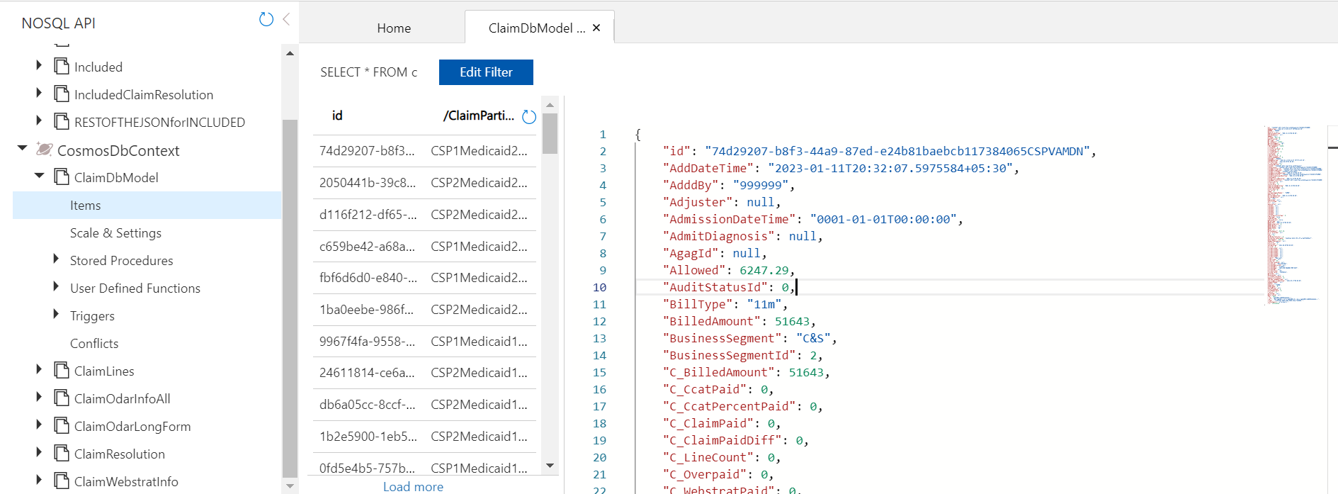 Nested Entities Coming As Null On Reading Using EF Core 6 With Azure 