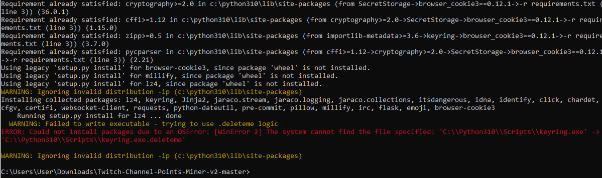 pip install requirement error · Issue #374 · Tkd-Alex/Twitch-Channel ...