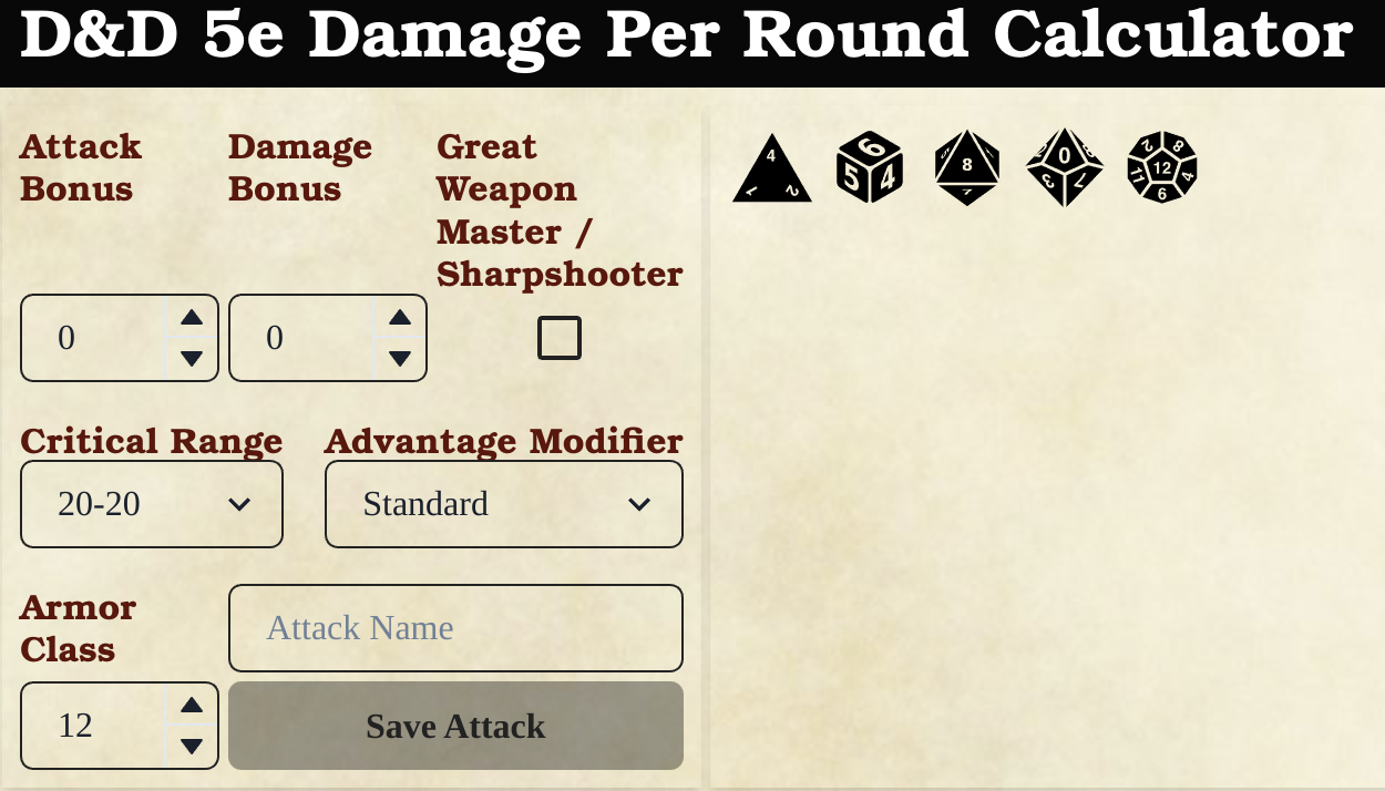 GitHub vzsoares/DnDdprCalculator
