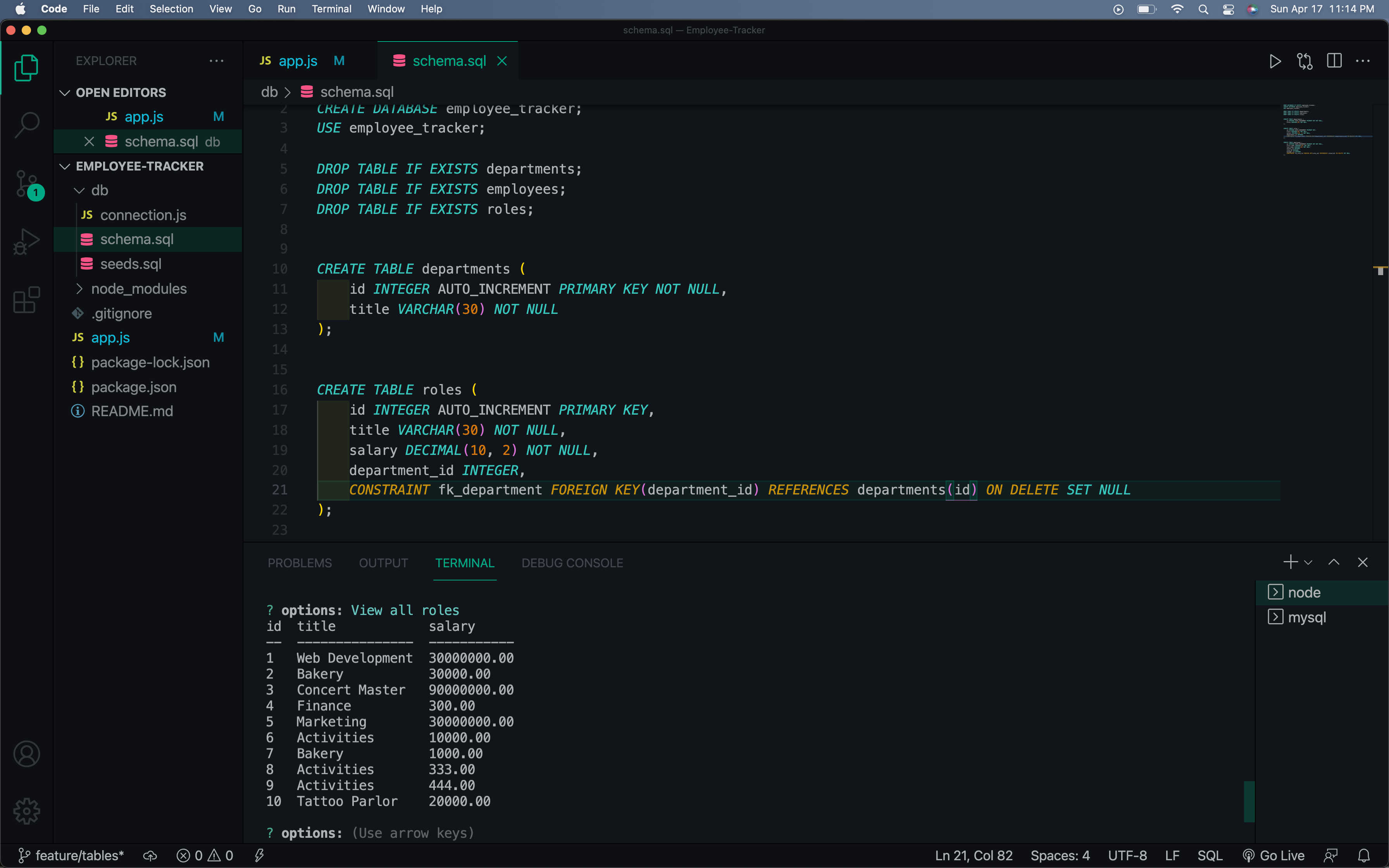 GitHub - lonny-v/Employee-Tracker