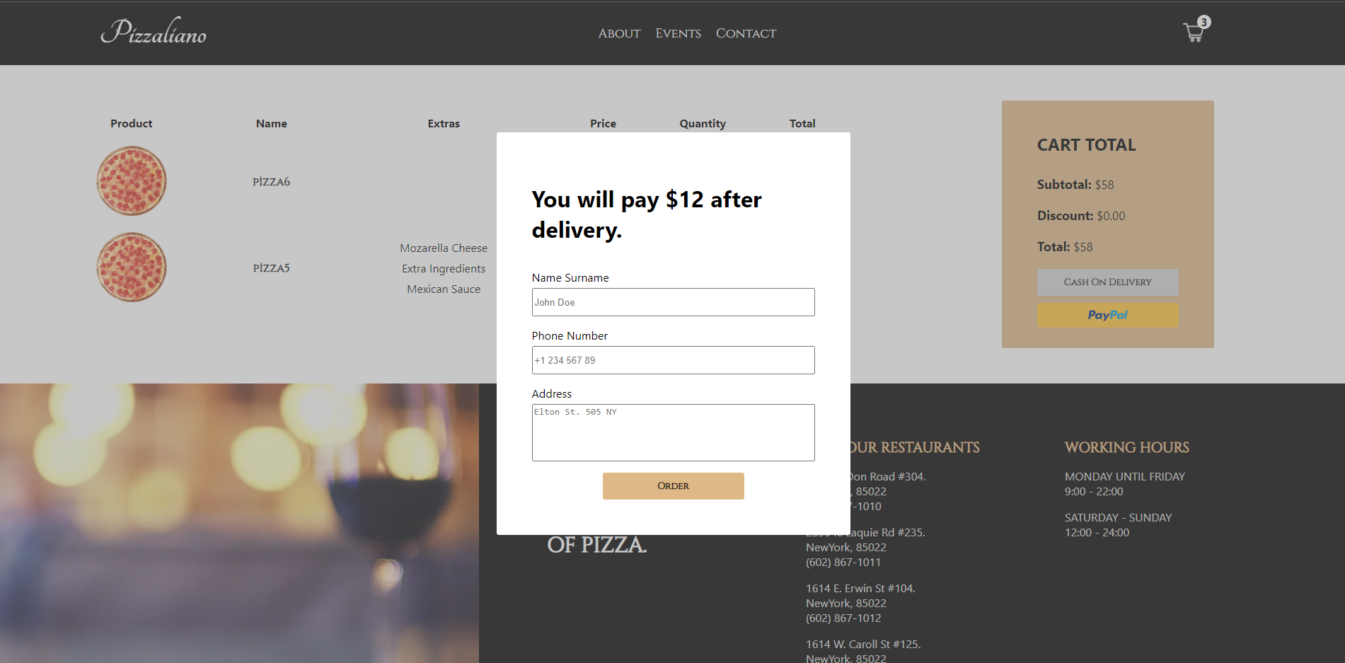 GitHub - BurakAndarman/pizzaliano: A pizza ordering web application