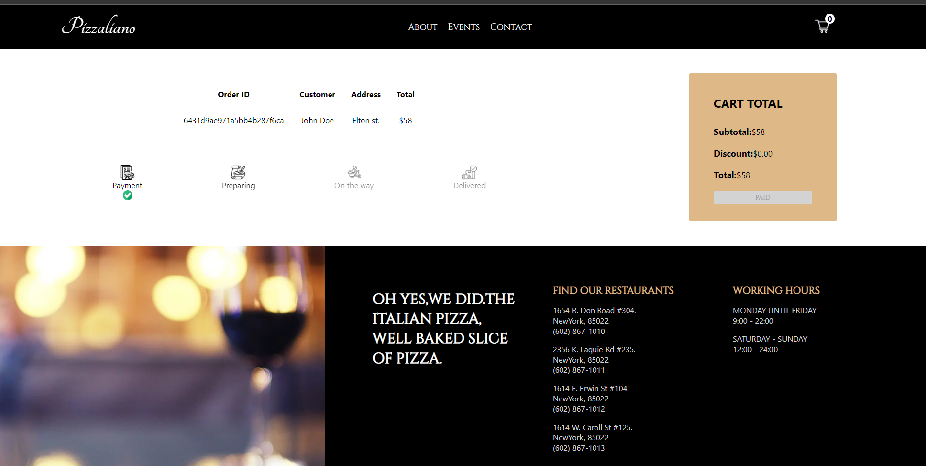 GitHub - BurakAndarman/pizzaliano: A pizza ordering web application