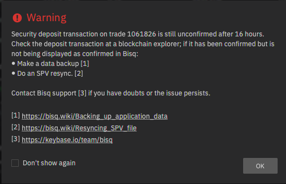 Screenshot_Warning popup for trade with ID '1061826'_July 19,2021