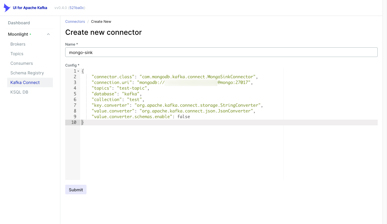 Create connector in Kafka Connect do not work · Issue 2464 · provectus