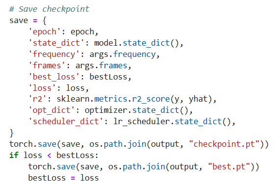 How to save the model ? Since the training code has not been released ...