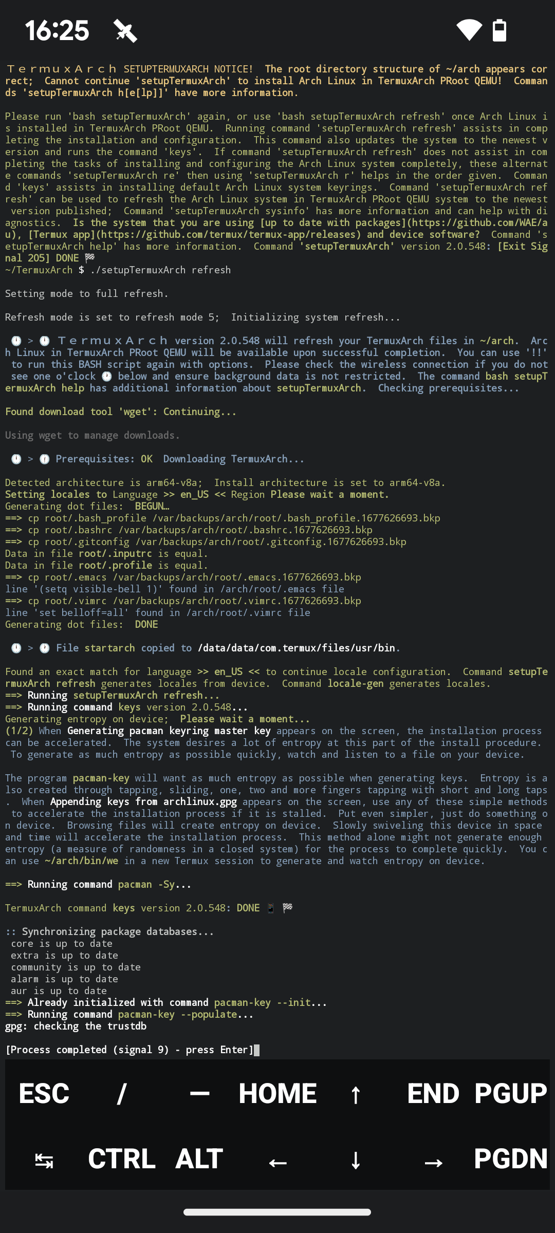 Disabling revoked keys in keyring... · Issue 100 · SDRausty/termux