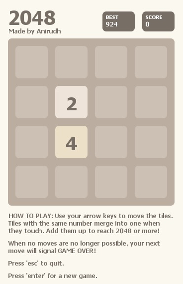 GitHub - AnirudhGoel2004/2048java: This program runs the puzzle game ...