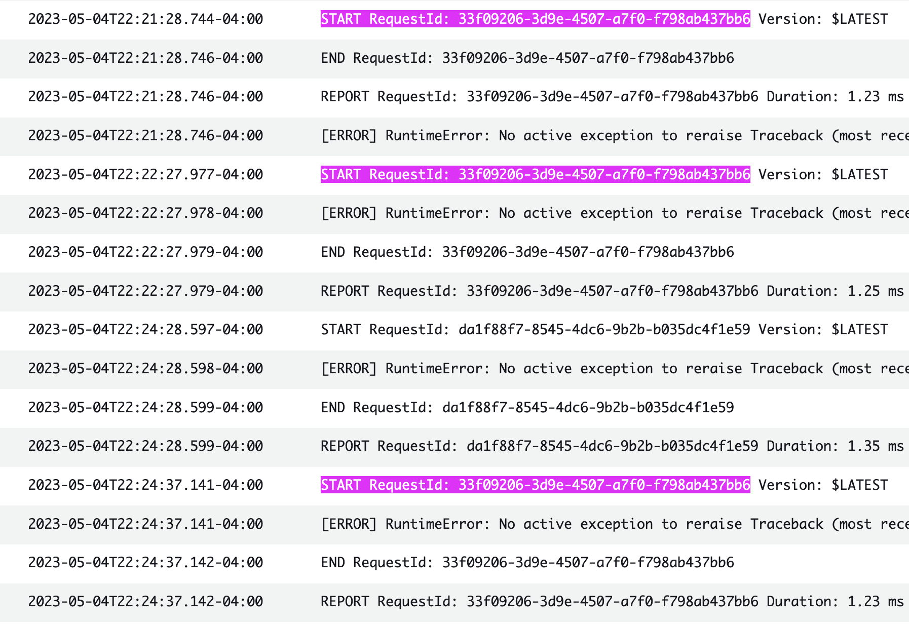 Lambda's `retry_attempts` argument does not seem to work when it is the