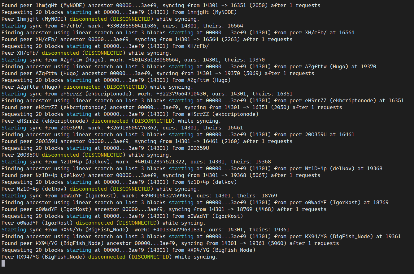 Can't sync node 14301 · Issue #729 · iron-fish/ironfish · GitHub
