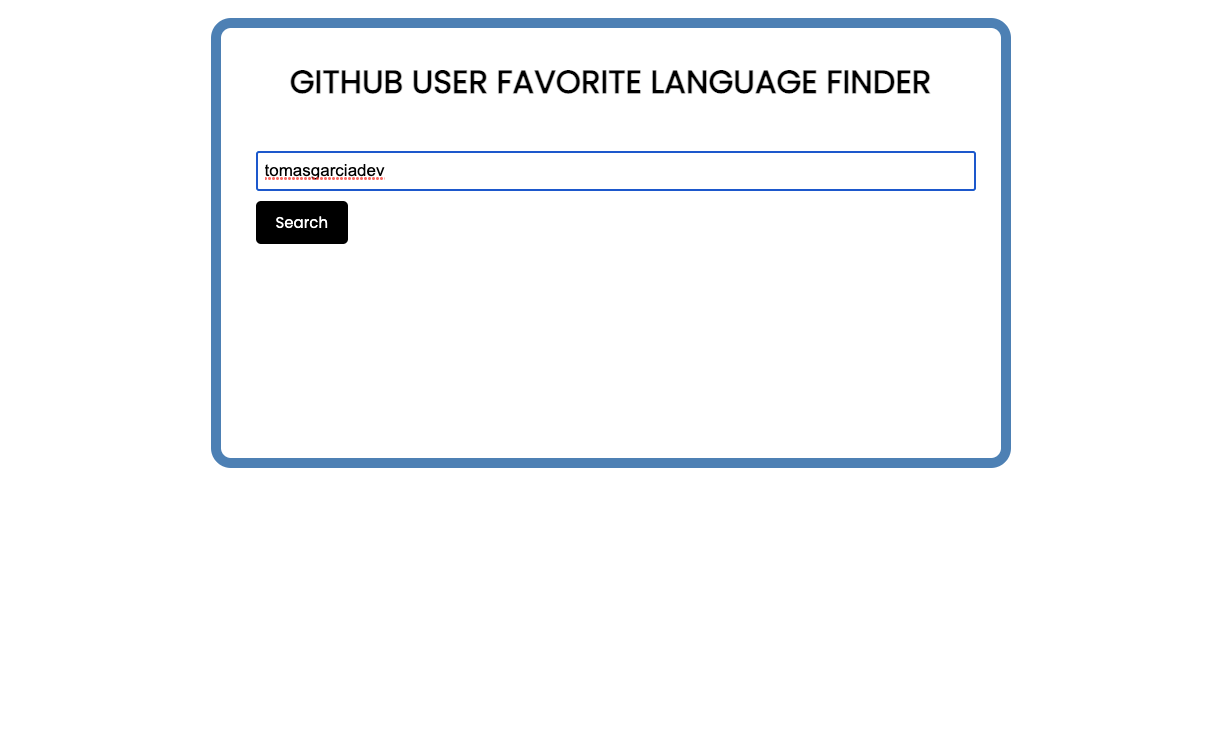 GitHub - TomasGarciaDev/github-user-language-finder: MVF Tech Test