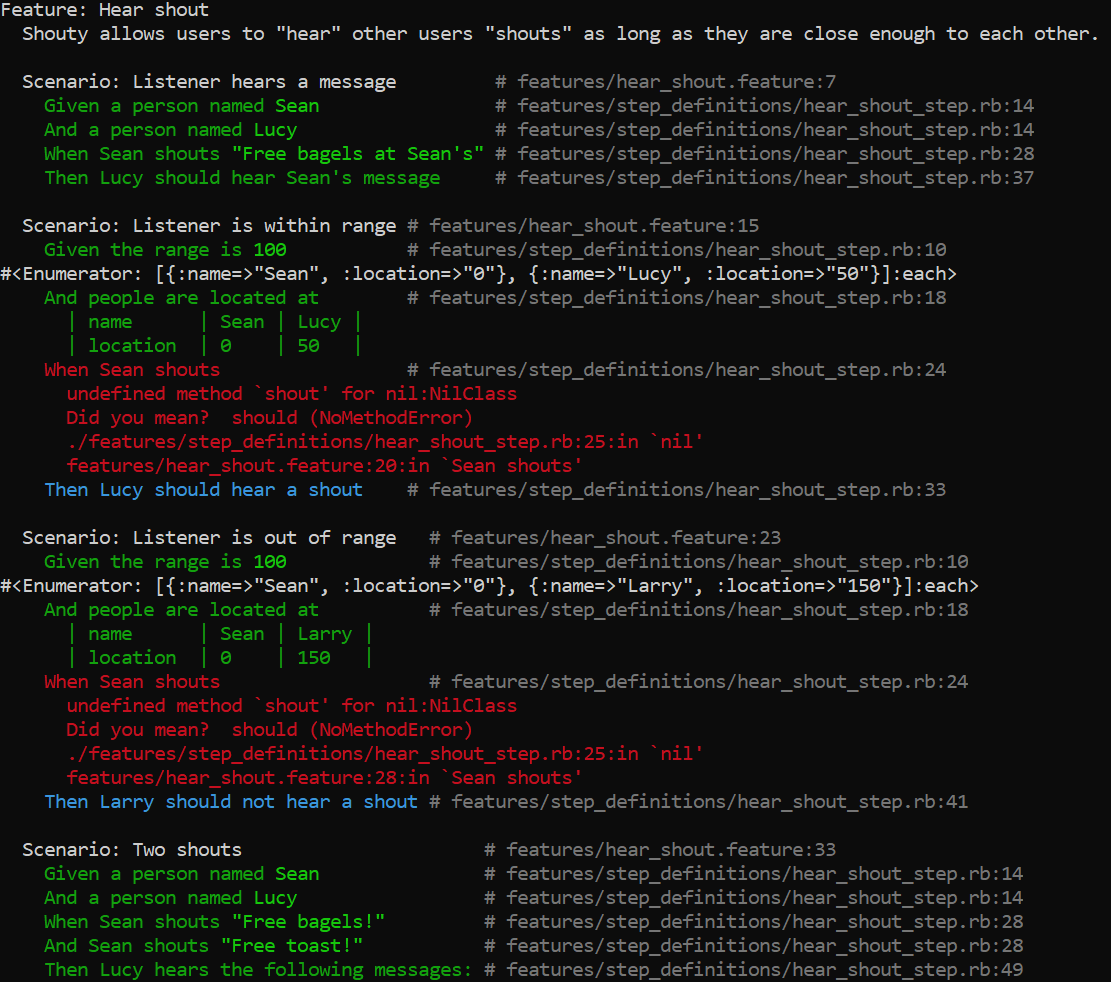 Cucumber School example: cannot make code working · Issue #1560 ...