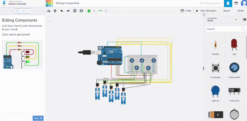 GitHub - Rubaalruhaily/Electric-circuit-with-5-servo-motors