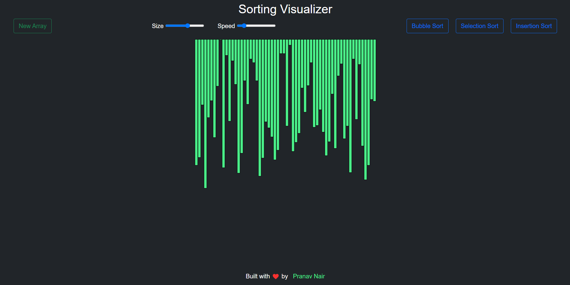 GitHub - P-r-a-n-a-v-N-a-i-r/Sorting-Visualizer · GitHub