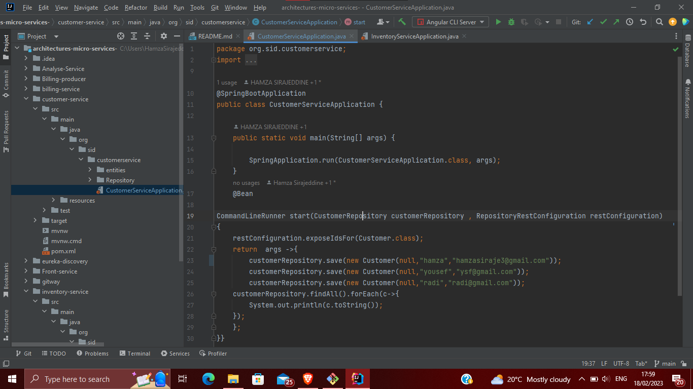 GitHub - SIRAJEDDINE-HAMZA/architectures-micro-services-JEE · GitHub