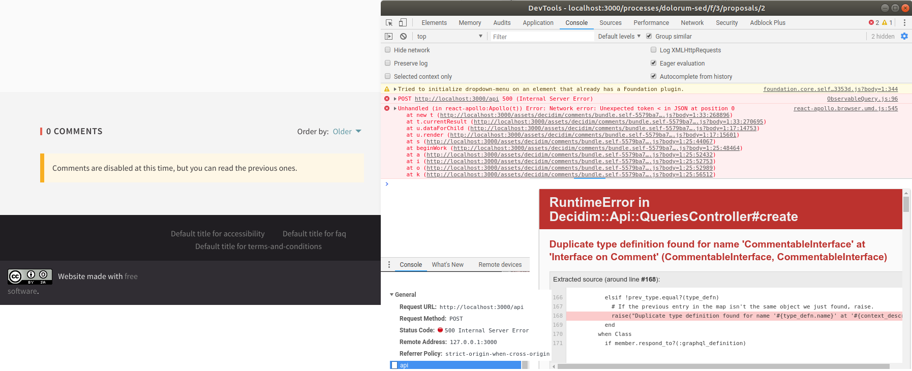 GraphQL duplicate type definition issue during code reload (development ...