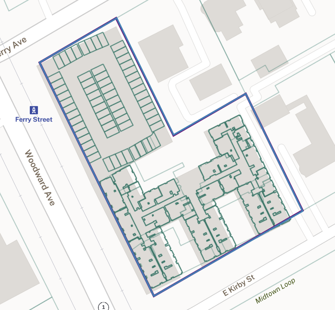 Example shows one ground parcel with many  smaller condos laid on top of it