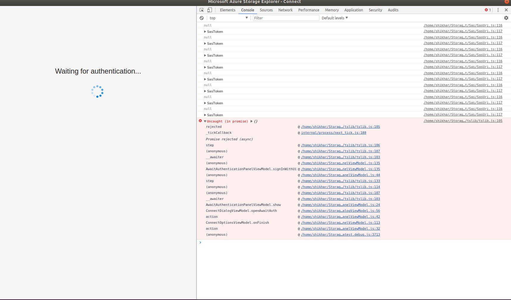 storageexplorerloginerror