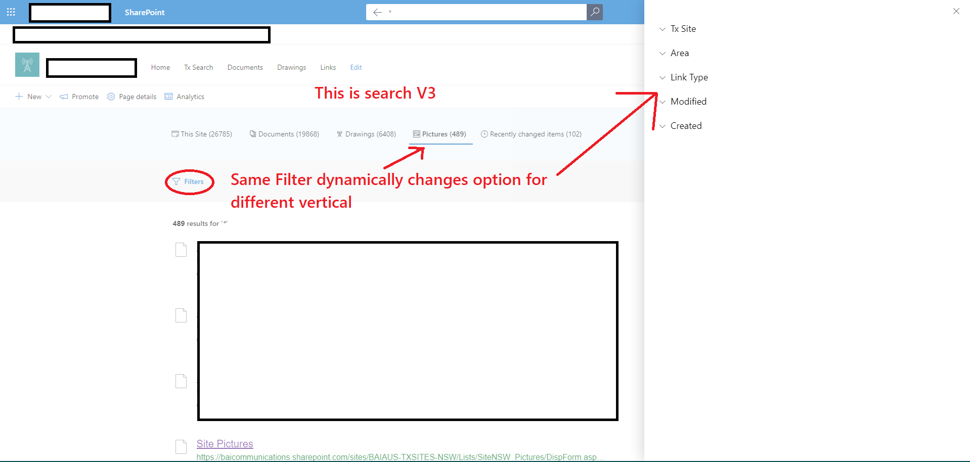 Dynamic Filter Options for selected Search Verticals · Issue 1103