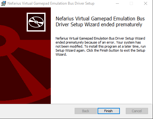 Nefarius virtual gamepad emulation bus driver