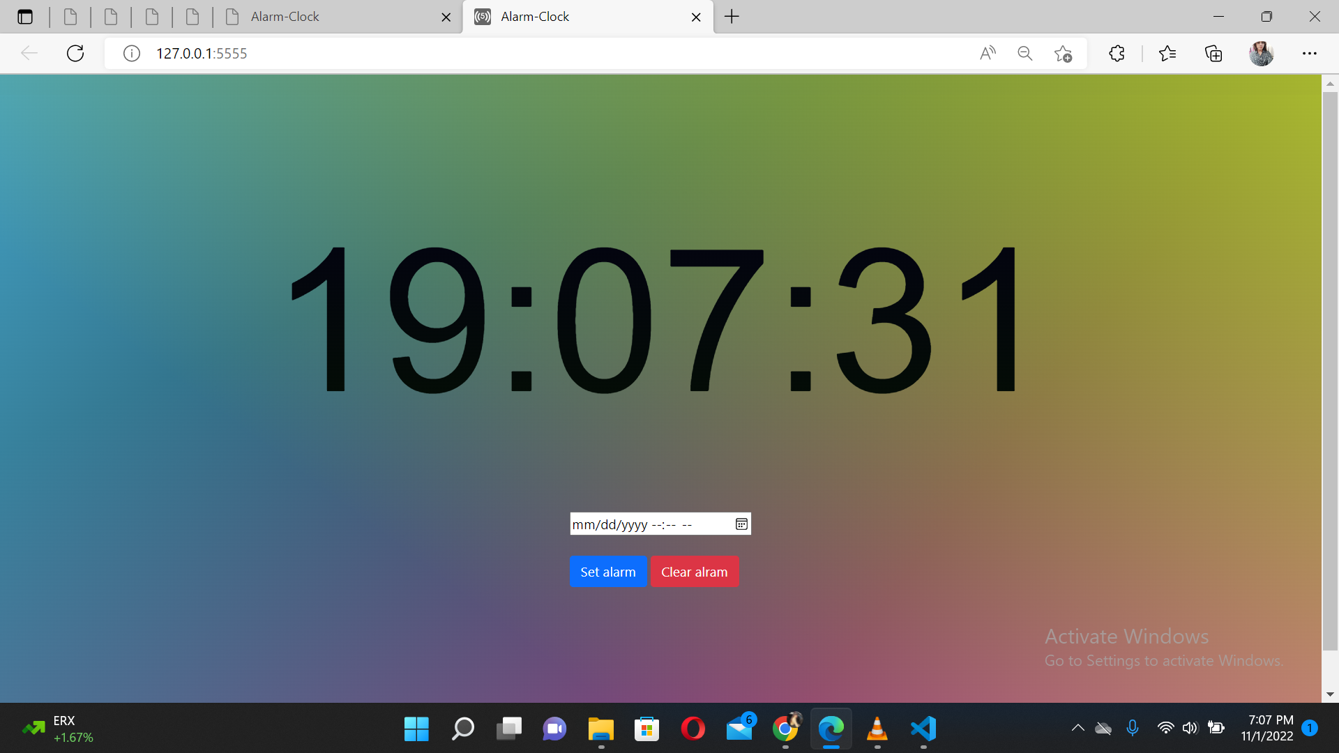 GitHub BST82/Alarmclock Java script based Alarm clock