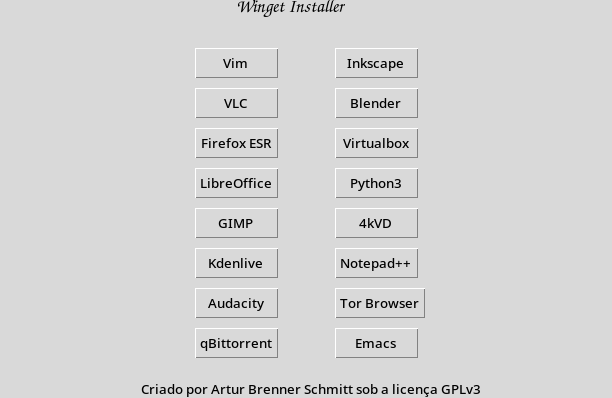 GitHub - arturschmitt/WingetInstaller: Um programa para instalar outros ...