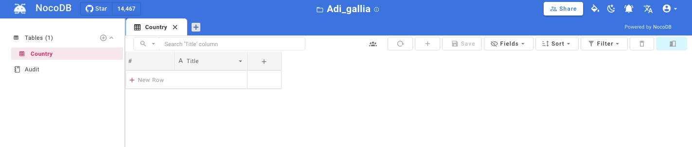 TableCreated 