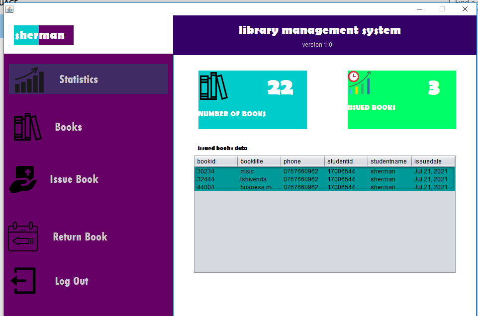 GitHub - SHERMAN0205/Library-Management-System: Library Management ...