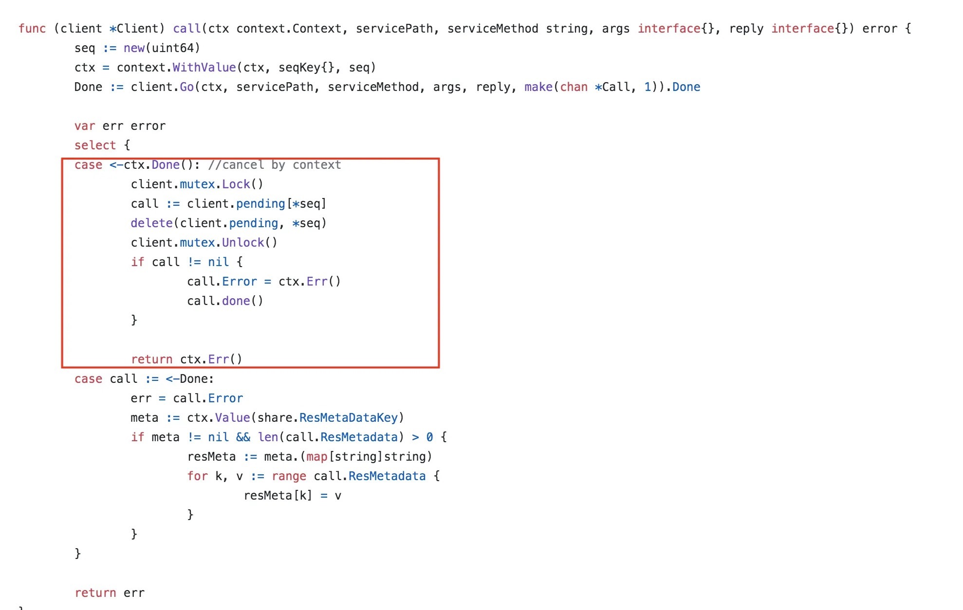 client context cancel后还会重试 · Issue #518 · smallnest/rpcx · GitHub
