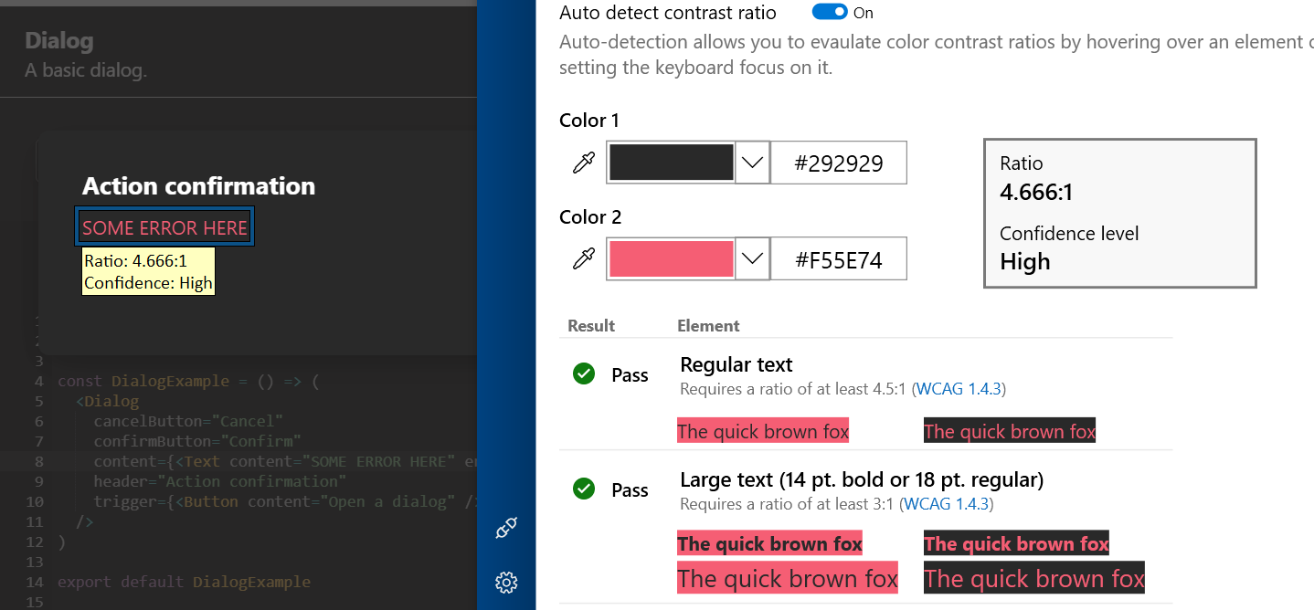 fix(Dialog): fix contrast ratio for Dialog in dark v2 by chpalac · Pull ...