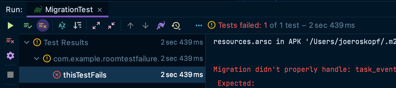Room unit test fails on M1 but passes on Intel Macbook / CI · Issue ...