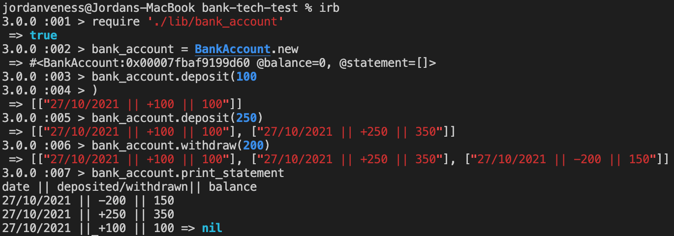 GitHub - jordanveness/bank-tech-test
