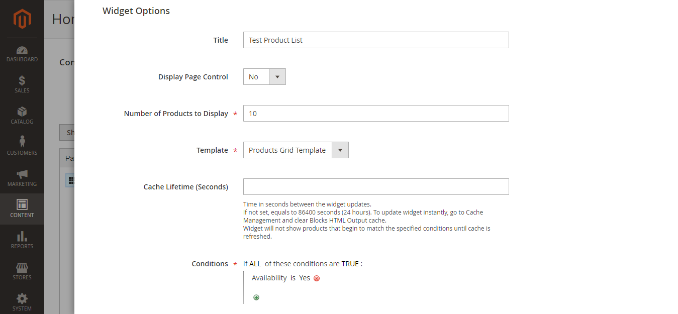 Catalog product list widget not working with user defined product