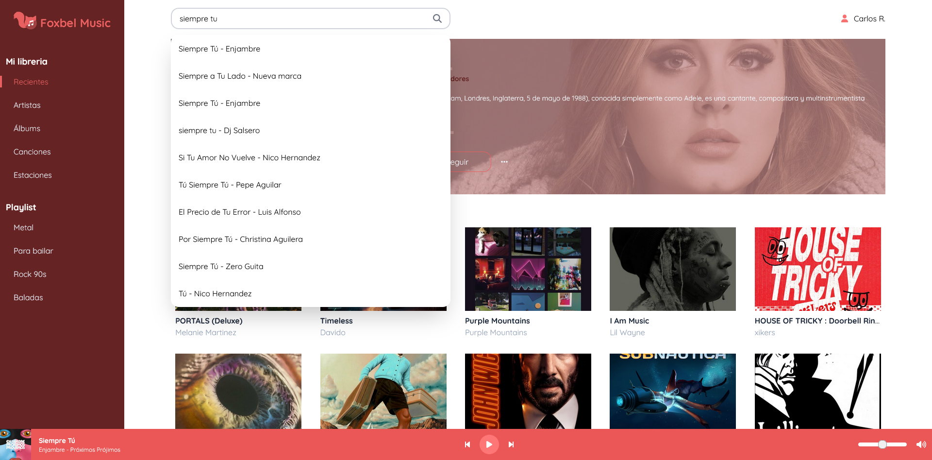 Github Tzzent Foxbelmusic Esto Es Un Clone De Deezer