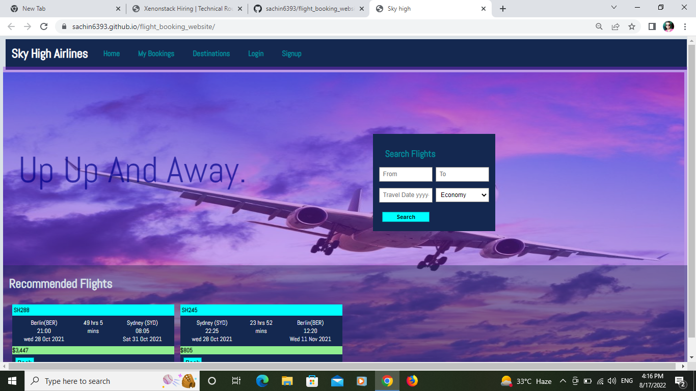 GitHub - sachin6393/flight_booking_website
