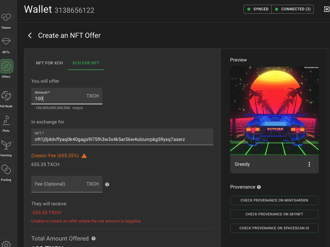 [Bug] Greedy NFT · Issue #12094 · Chia-Network/chia-blockchain · GitHub