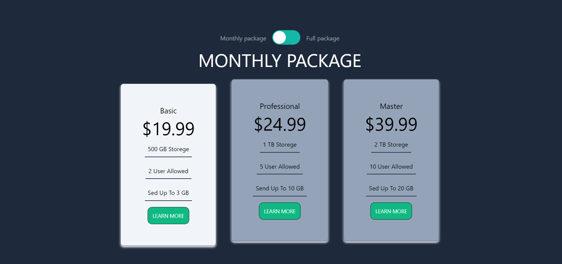 GitHub - Avni-sen/react-pricing-component: Bugün pricing component ...