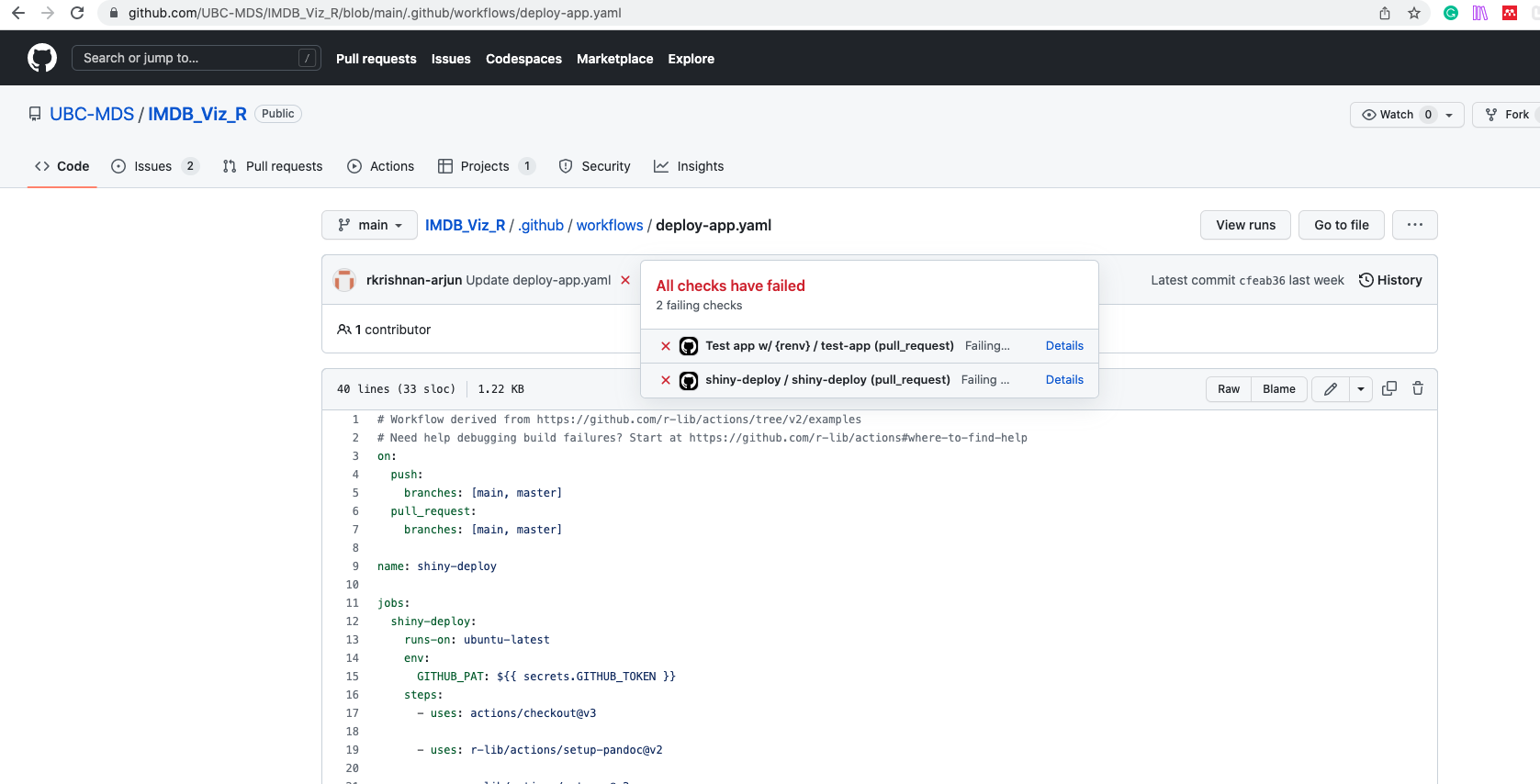 Milestone 4 Feedback · Issue #67 · UBC-MDS/IMDB_Viz_R · GitHub