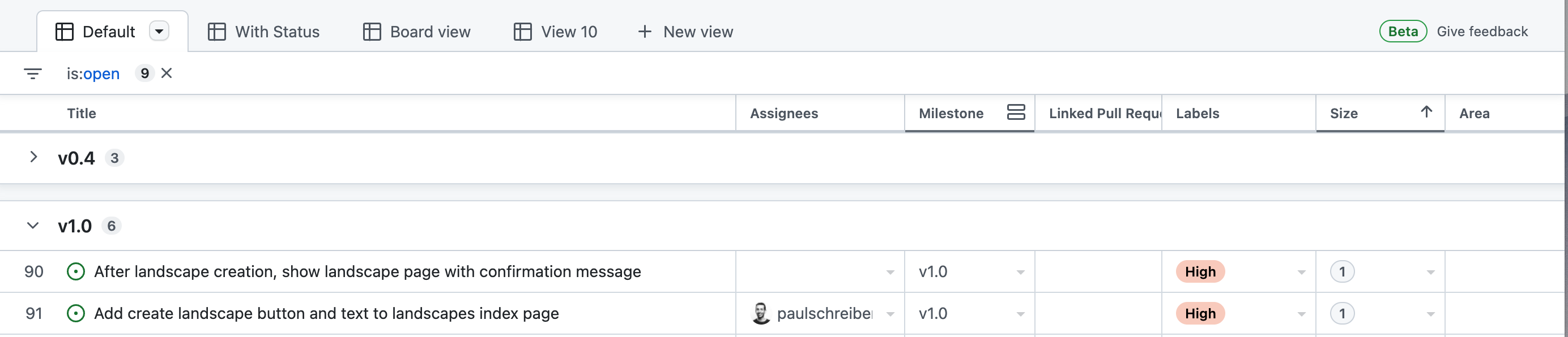 Feature Request: Show linked pull requests in Projects (beta ...