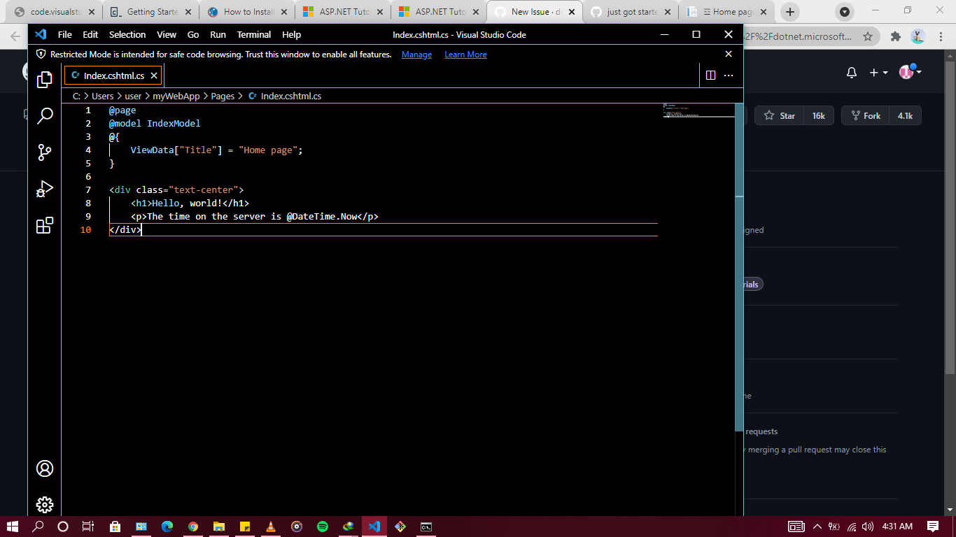 just started another blockstop · Issue #6534 · dotnet/core · GitHub