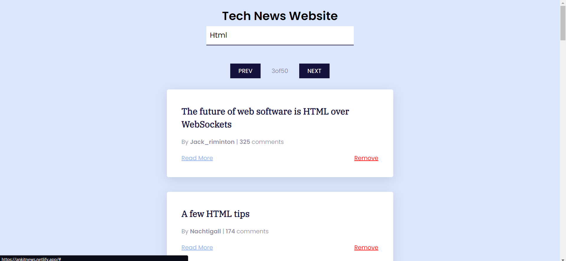 GitHub - ankitkemwal/TechNewsWebsite