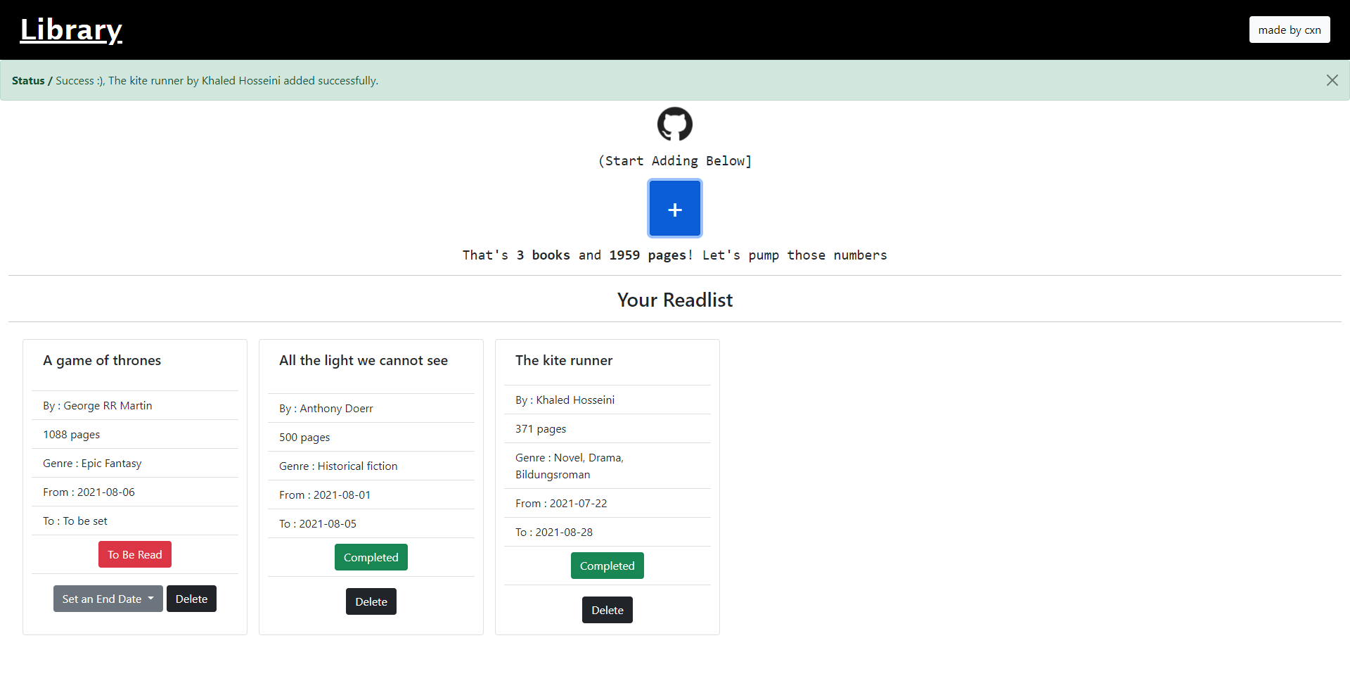 GitHub - cxnzensei/library: A library webApp to store the details of ...