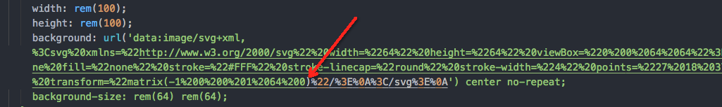 syntax highlighting is broken when using string in transform functions ...