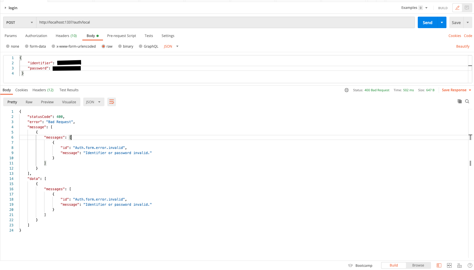 Identifier or password invalid · Issue #7784 · strapi/strapi · GitHub