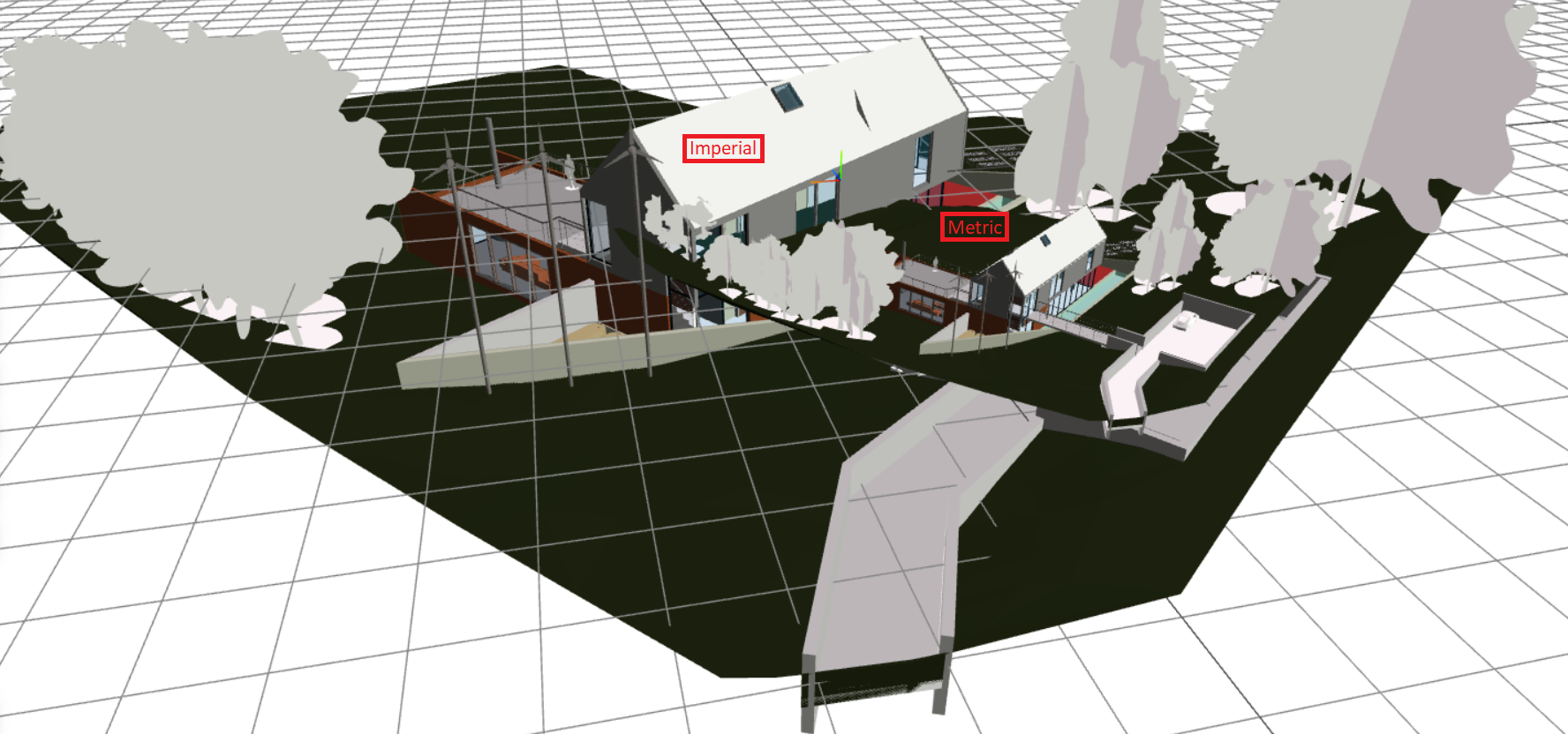 Metric and imperial scales in IFC js