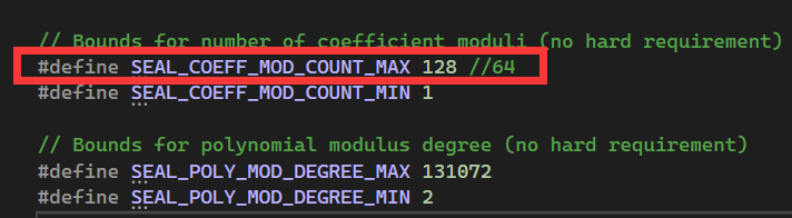 About SEAL_COEFF_MOD_COUNT_MAX · Issue #476 · microsoft/SEAL · GitHub