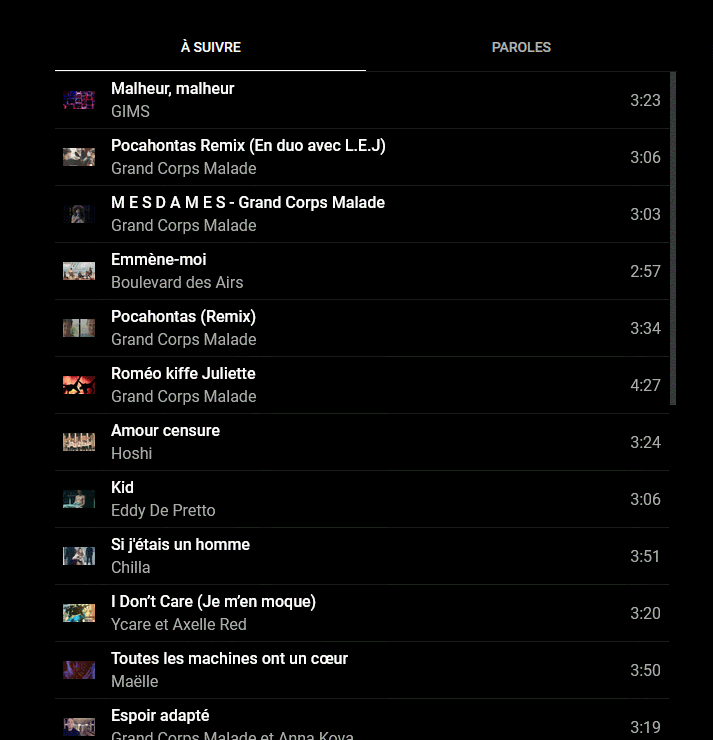 Youtube Music - PB - Drag item in list - Quantum Normal - GIF 24-08-2020 13-20-45