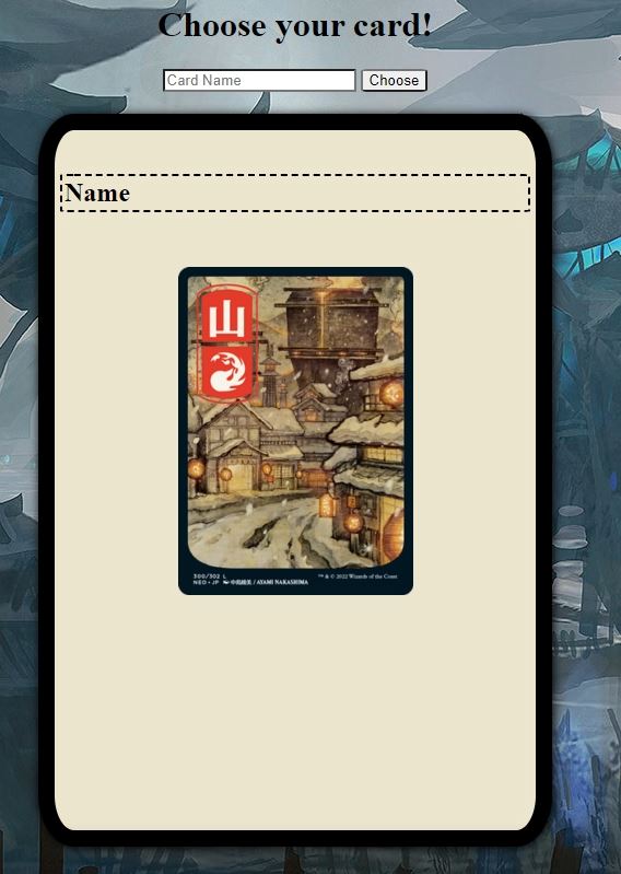 GitHub - lmiddeke/The_Gathering: Magic the Gathering card picker